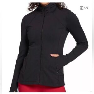 Calia Core Knit Zip Up Athletic Workout Jacket Black. Size small.